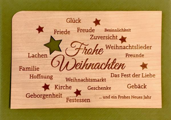 Grußkarte mit Umschlag "Weihnachten Stern"
