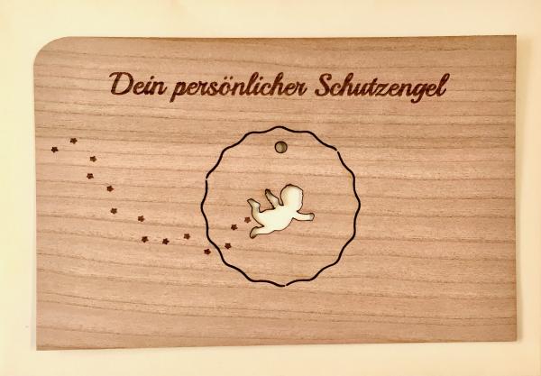 Grußkarte mit Umschlag "Anhänger Schutzengel"