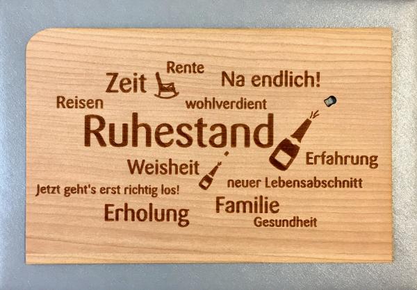Grußkarte mit Umschlag "Rente"