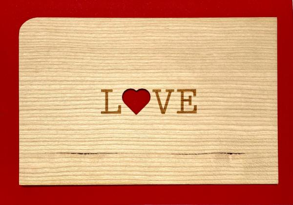 Grußkarte mit Umschlag "LOVE Herz"