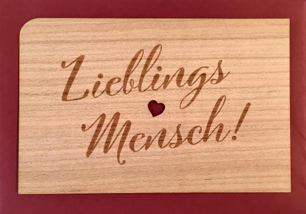 Grußkarte mit Umschlag "Lieblingsmensch Schrift"