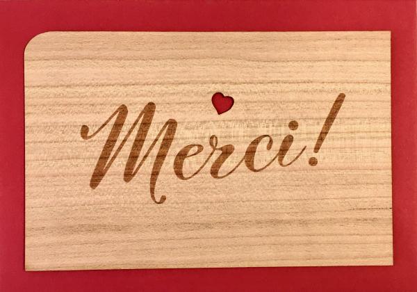 Grußkarte mit Umschlag "Merci Schrift"