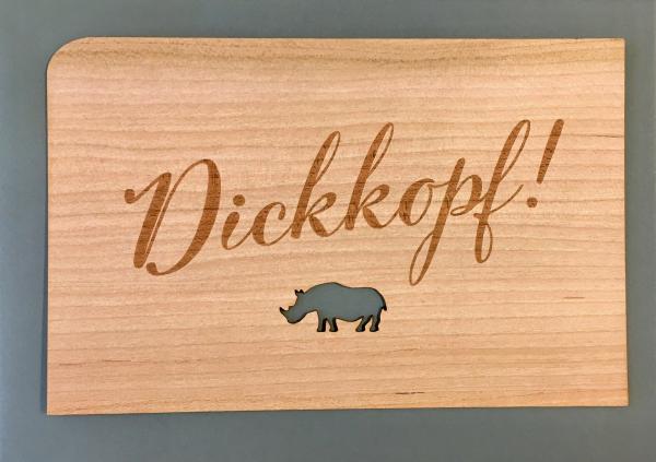 Grußkarte mit Umschlag "Dickkopf Schrift!