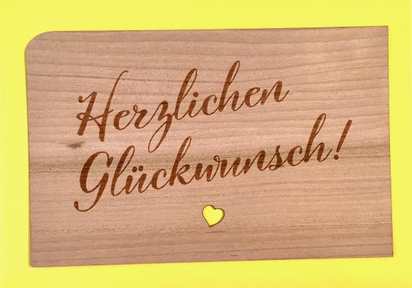Grußkarte mit Umschlag "Herzlichen Glückwunsch Schrift"