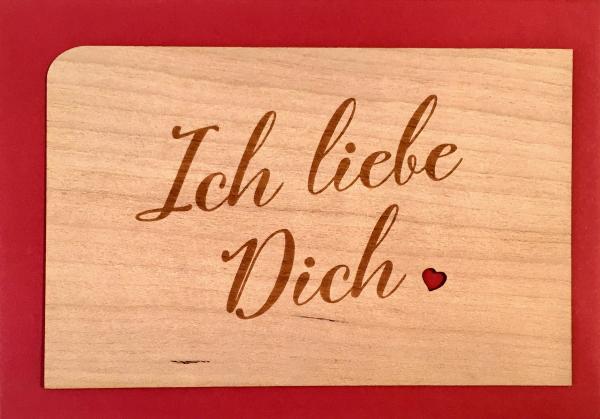 Grußkarte mit Umschlag "Ich liebe Dich Schrift"