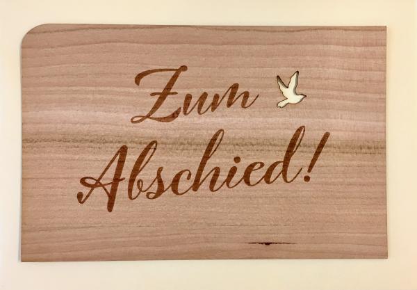 greeting card "Zum Abschied Schrift"
