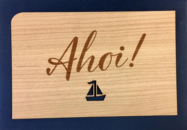 Grußkarte mit Umschlag "Ahoi Schrift"