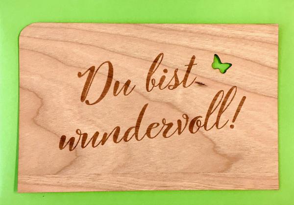 Grußkarte mit Umschlag "Wundervoll Schrift"