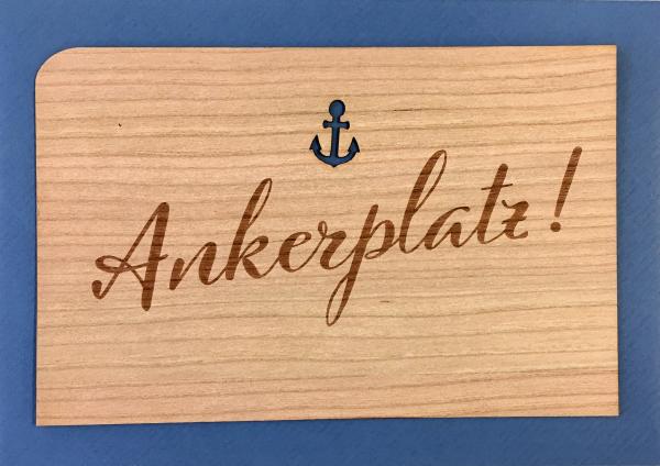 Grußkarte mit Umschlag "Ankerplatz Schrift"