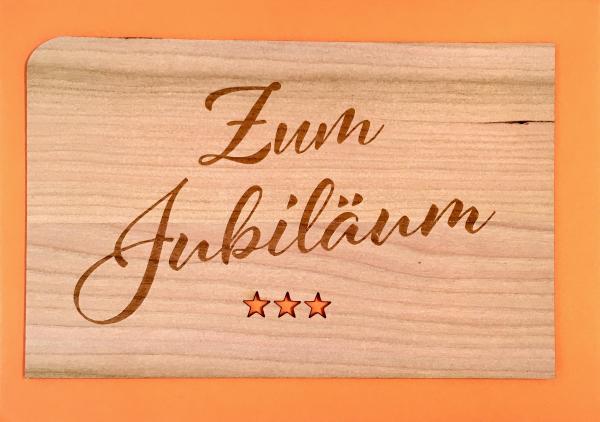 Grußkarte mit Umschlag "Jubiläum Schrift"