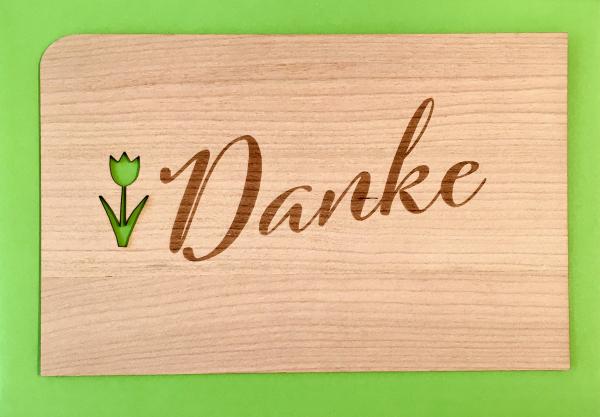 Grußkarte mit Umschlag "Danke Schrift"