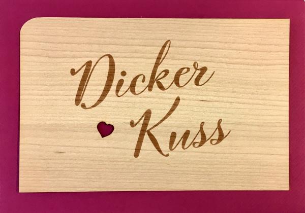 Grußkarte mit Umschlag "Kuss Schrift"