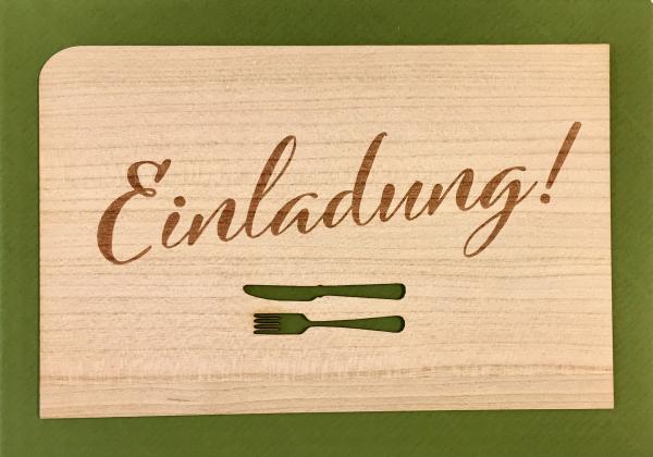 Grußkarte mit Umschlag "Einladung Schrift"