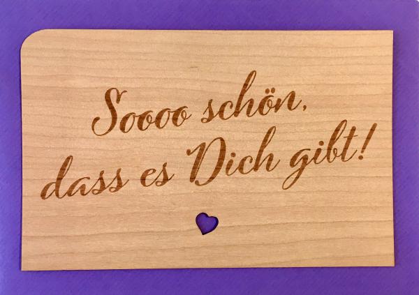 Grußkarte mit Umschlag "Schön Schrift"