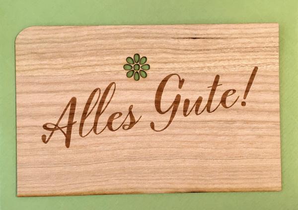 greeting card "Alles Gute Schrift"