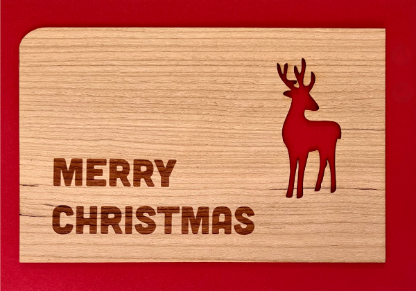greeting card "Merry Hirsch"