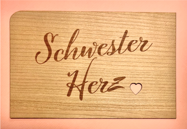 Grußkarte mit Umschlag "Schwesterherz"
