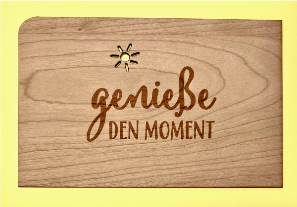 Grußkarte mit Umschlag "Genieße"