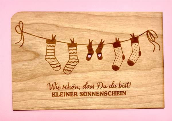 Grußkarte mit Umschlag "Socken"