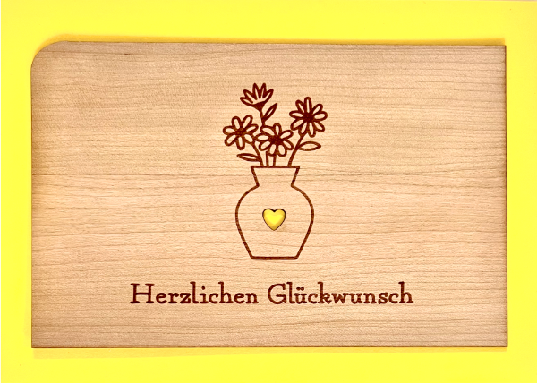 Grußkarte mit Umschlag "Vase"