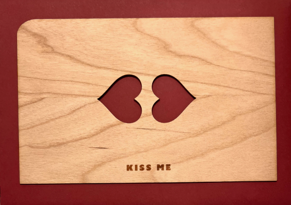 Grußkarte mit Umschlag "Kiss me"