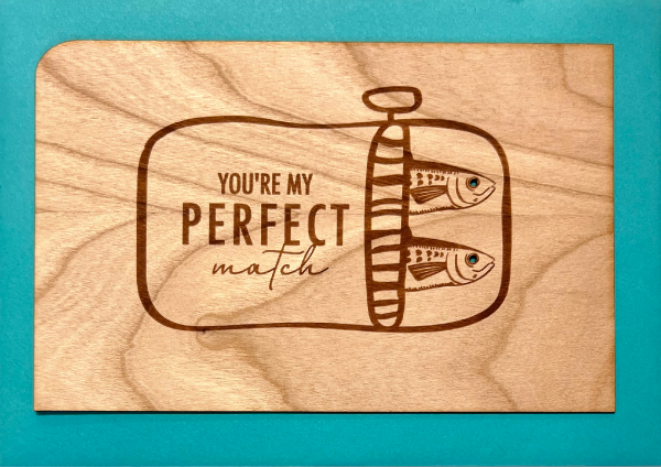 Grußkarte mit Umschlag "Perfect match"