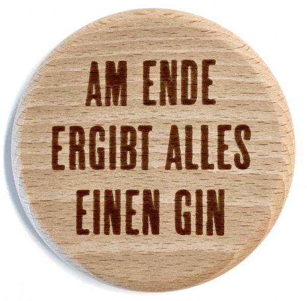 Glasdeckel "Ende"