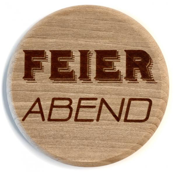 Glasdeckel "Feierabend"