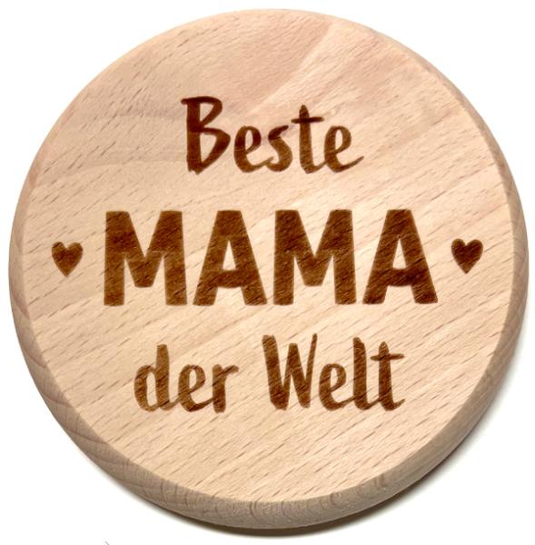 Glasdeckel "Mama"