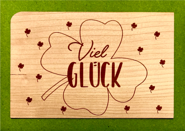 Greeting card "Kleeblätter" with envelope