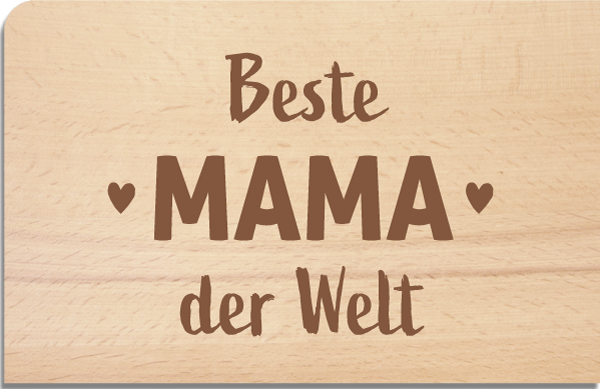 Holzpostkarte "Beste Mama"