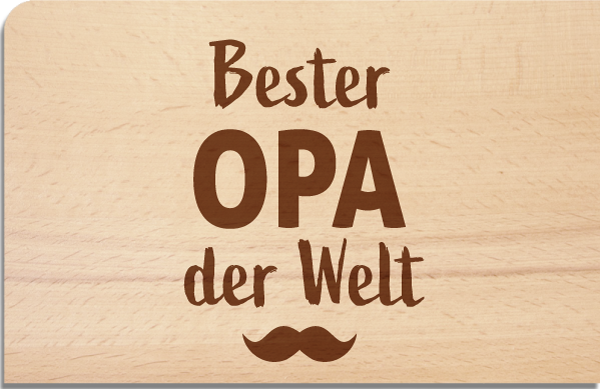 Holzpostkarte "Bester Opa"