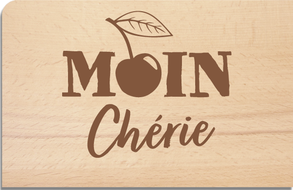 Holzpostkarte "Moin Cherie"