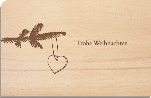 Holzpostkarte "Tannenzweig"