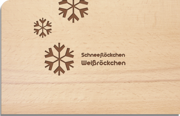 Holzpostkarte "Schneeflöckchen"