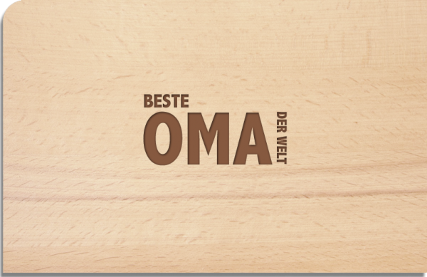 Holzpostkarte "Oma"