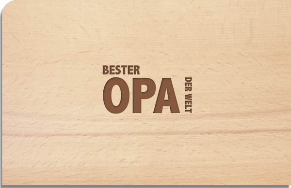 Holzpostkarte "Opa"