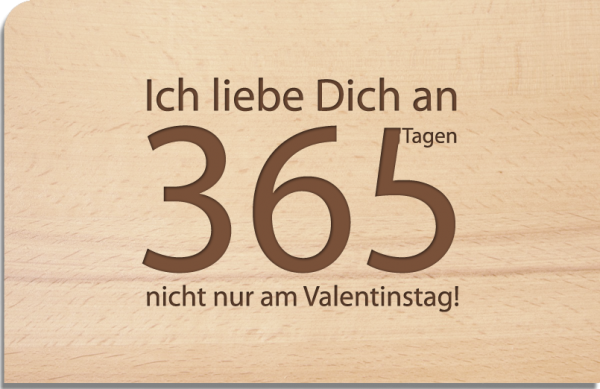 Holzpostkarte "365"