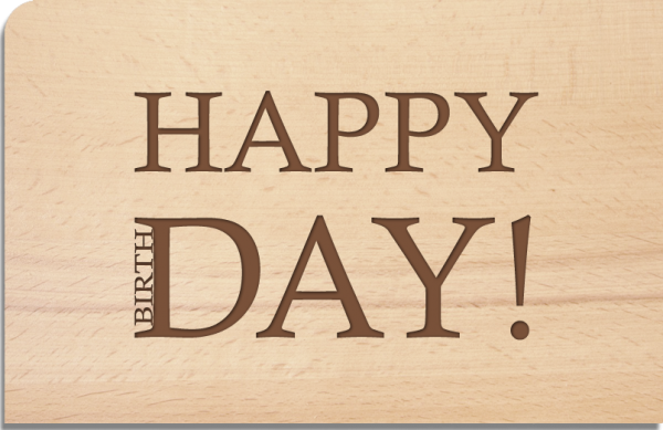Holzpostkarte "Happy Day"