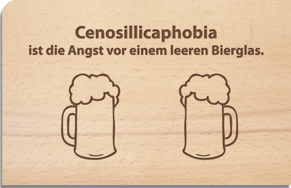 Holzpostkarte "Bier"