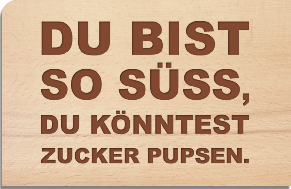 Holzpostkarte "Zucker"