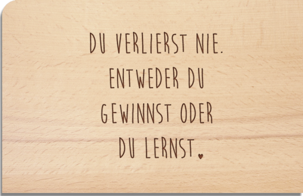 Holzpostkarte "lernst"