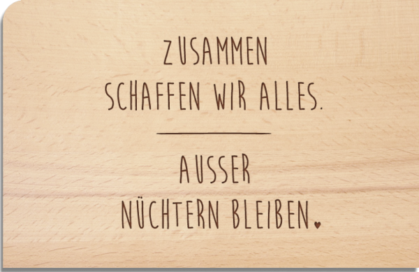 Holzpostkarte "Nüchtern"