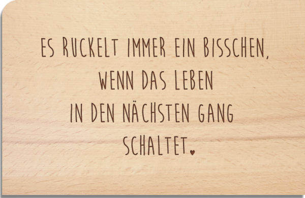 Holzpostkarte "Ruckelt"