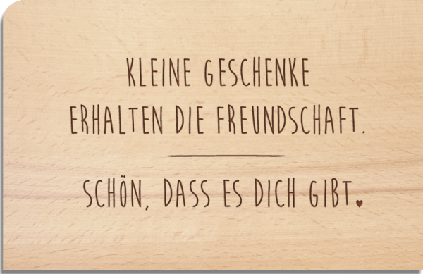 Holzpostkarte "kleine Geschenke"