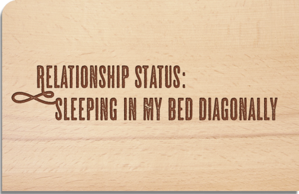 Holzpostkarte "Relationship"