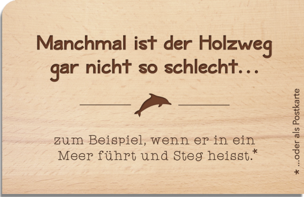 Holzpostkarte "Holzweg"
