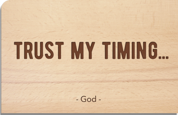 Holzpostkarte "Trust"