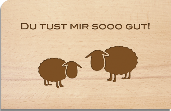 Holzpostkarte "gut"