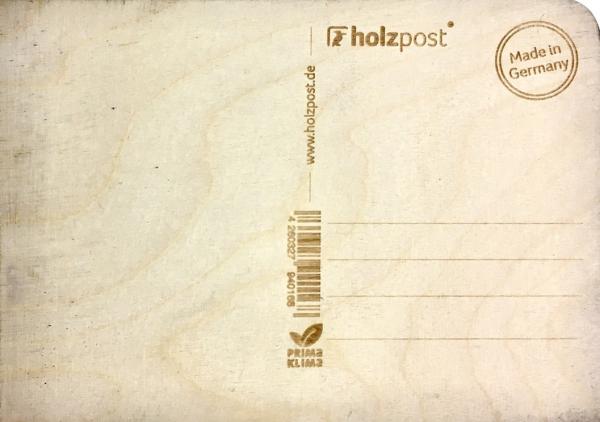 Schwarze Postkarte "Schwesterherz"